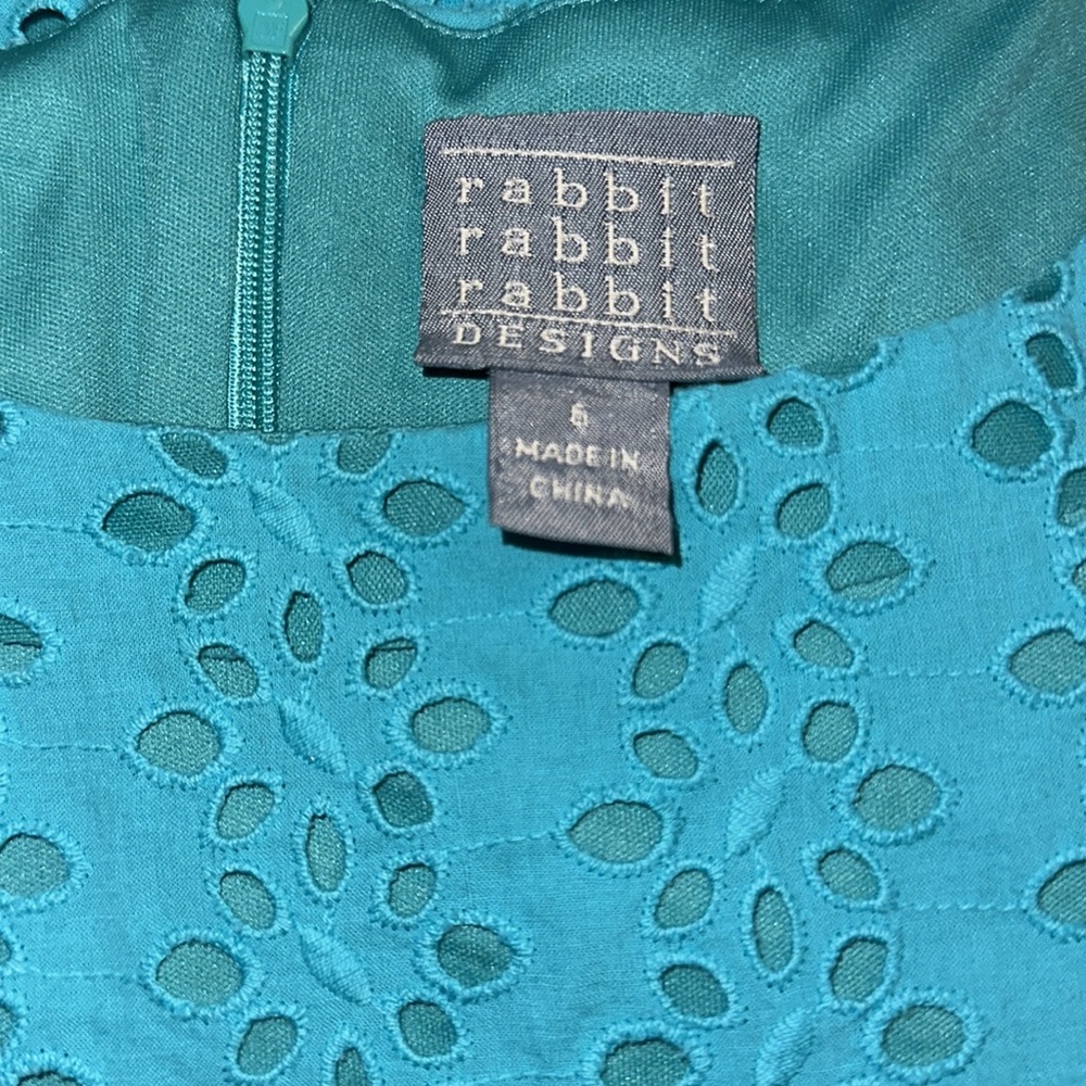 Rabbit Rabbit Rabbit Blue Pleated A-Line Mini Dress - Picture 2 of 2